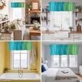 thumbnail image 7 of Color Gradient Striped Valances for Windows Blue Teal Green Ombre Modern Abstract Valance Curtains Rod Pocket Bathroom Small Window Treatments for Kitchen Living Room Bedroom, 42"x12", 7 of 7