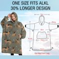 thumbnail image 4 of Oversized Wearable Blanket Hoodie,German Shepherd Dog and Footprint Sherpa Blanket Hoodie with Super Pockets,Super Warm Fuzzy Pullover for Women & Men, 4 of 6