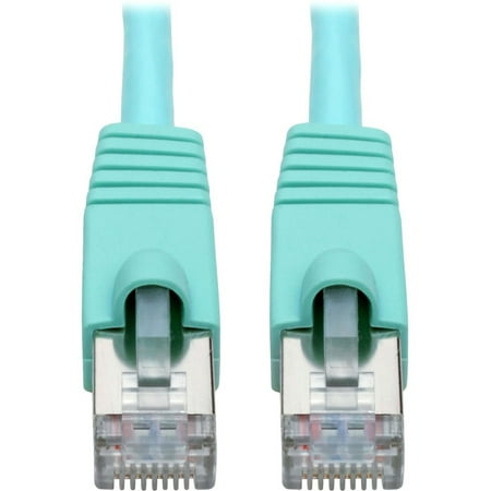 Tripp Lite Cat6a Snagless Shielded STP Patch Cable 10G, PoE, Aqua M/M 3ft - 3 ft Category 6a Network Cable for Network Device, Workstation, Switch, Hub, Patch Panel, Router, Modem, VoIP (Best Switch For Voip)