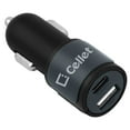 thumbnail image 1 of Cellet Car Charger for BLU View 3 - 10W/2.1A High Powered Dual Port (Type-C and USB-A) Auto Power Adapter - Grey, 1 of 9