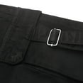 thumbnail image 5 of KIDSCOOL SPACE 8-Pocket Girls Wide-leg Denim Pants, 5-14T Ribbed Elastic Waist with D-ring Loops Cargo Jeans,Black,13-14 Years, 5 of 6