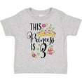 thumbnail image 3 of Inktastic This Princess is Three Third Birthday Girls Toddler T-Shirt, 3 of 5