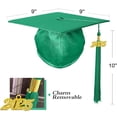 thumbnail image 5 of 6Pcs Misscom shiny Graduation Cap Gown Set with 2025 Tassel for High School and Bachelor Graduation dress robe ,Emerald green,54FF( 5 '9 "to 5' 11" ), 5 of 6