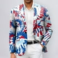 thumbnail image 2 of YUIVH Men's Tuxedo Jacket Wedding Blazer Independence Day Fashionable Trend Printed Suit Jacket Formal Suit Top Lightweight Fashion Sport Coat, 2 of 4
