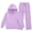 Purple, variant on TIREOW Girls Sweatsuit Set Long Sleeve Solid Color Cropped Pullover Hooded Sweatshirt and Drawstring Sweatpants Casual Streetwear 2 Piece Set