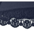 thumbnail image 4 of JWD Women's Tops Short Sleeve Lace Trim O-Neck A Line Tunic Blouse Navy Blue-XX-Large, 4 of 7