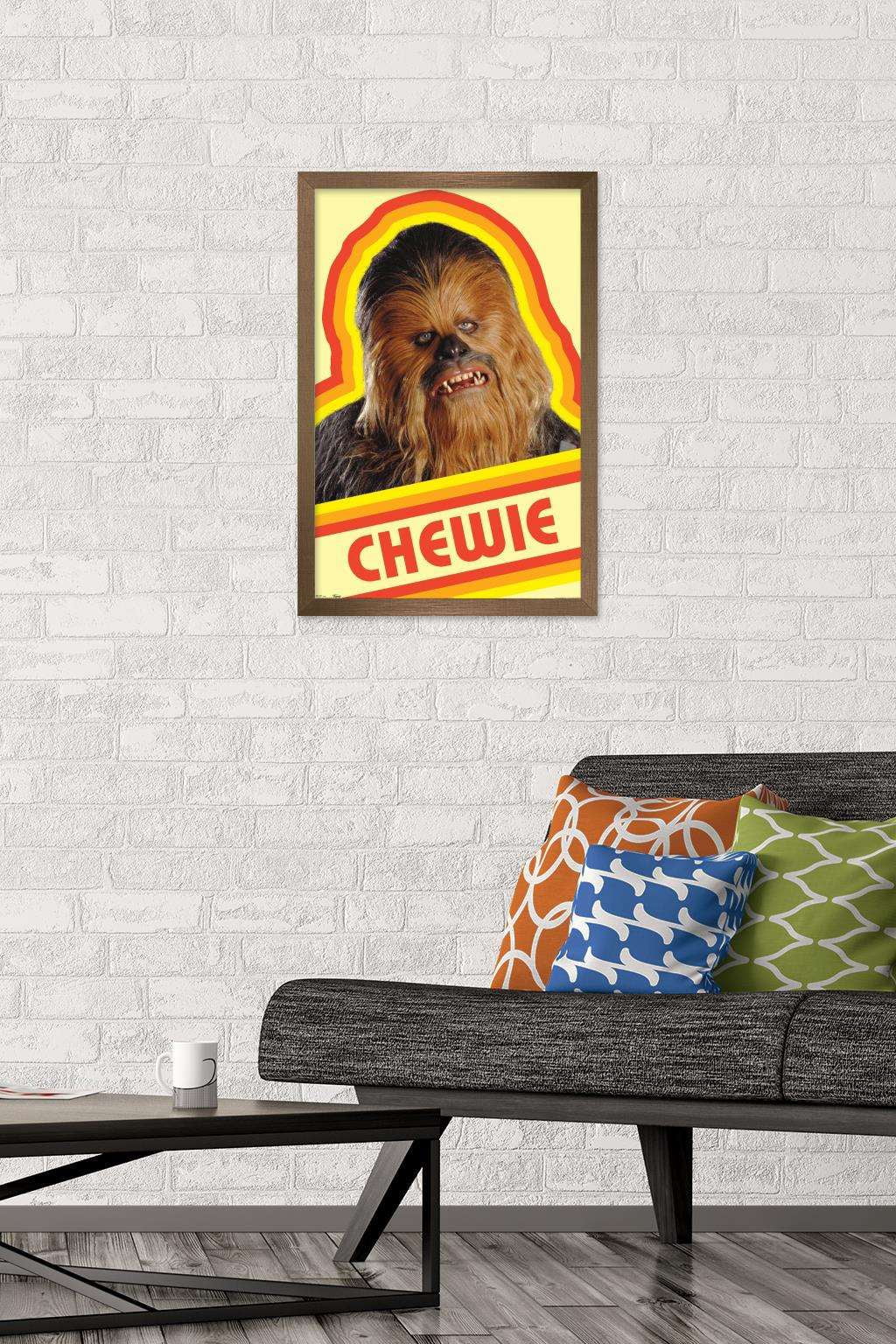 Star Wars: Saga - Chewie Wall Poster, 14.725" x 22.375", Framed
