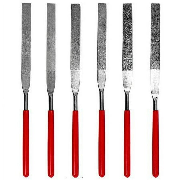 ToolTreaux 6pc Diamond Coated Flat File Set, 40 to 600 Grit