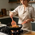 thumbnail image 4 of Heat Resistant Translucent Silicone Spatula, Flexible Non-Stick Kitchen Cooking Spatula, Ergonomic Non-Scratch Utensil for Flipping, Omelettes, Steaks, Safe for All Non-Stick Pans and Dishwasher, 4 of 9