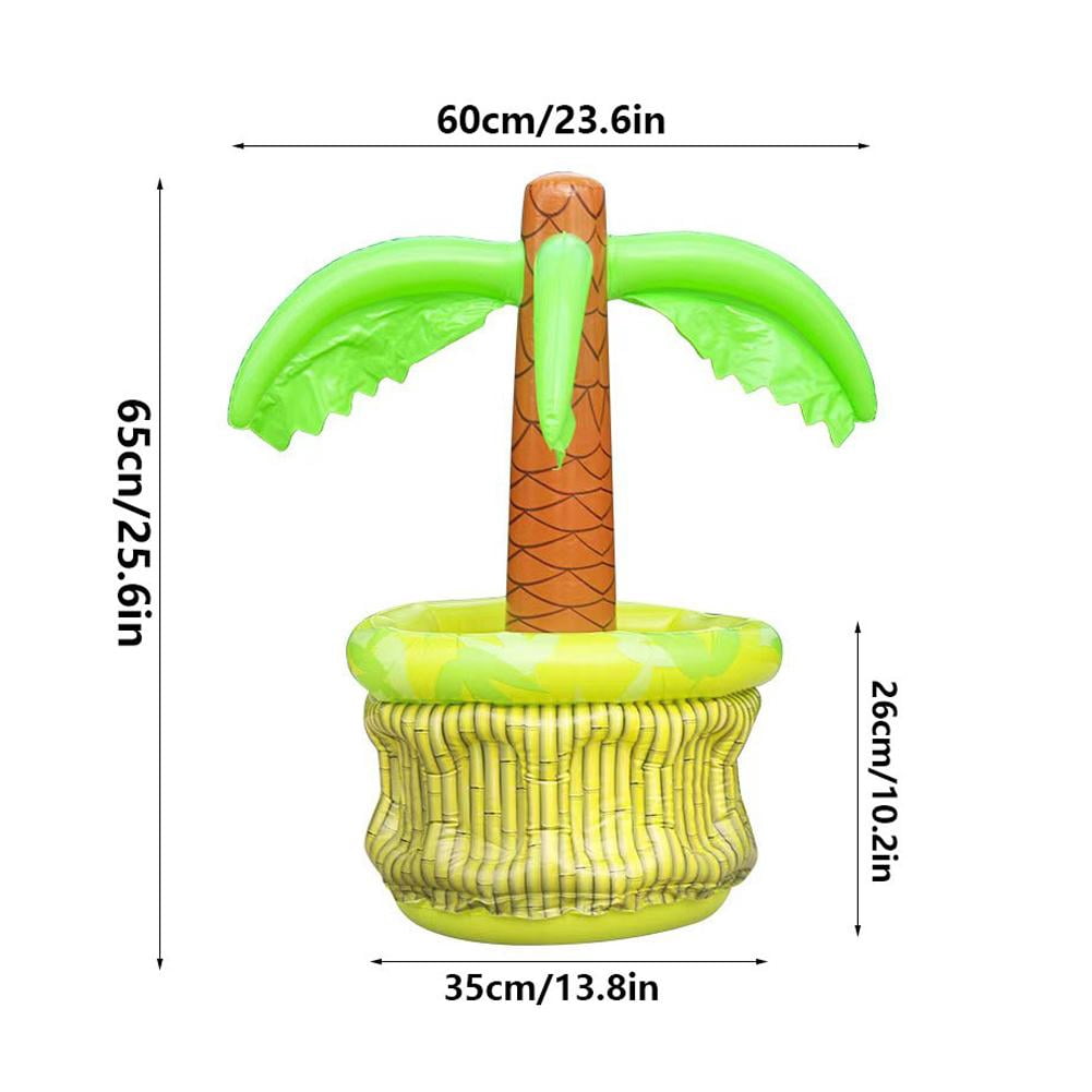 Palm Tree Cooler, Inflatable Palm Tree Cooler, Inflatable Palms Trees Ice Bucket, PVC Beverage Coolers for Pool Parties and Beach, Fade Resistant and Portable Desig(2524)