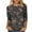 Black, variant on HongQid 3/4 Length Sleeve Womens Tops Floral Crewneck Shirts Casual Tunic Blouses Summer Basic Tees