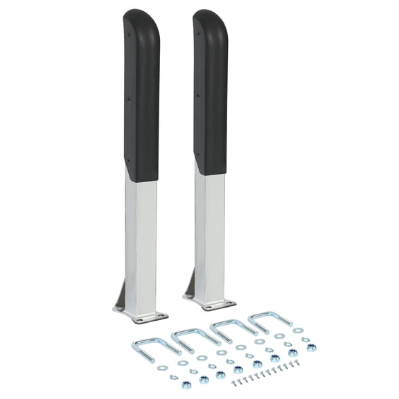 KOJEM 30" H Pontoon Boat Trailer Guide-Ons Compatible with 2" Trailer Frames Heavy Duty Zinc-Plated Silvery Black 2PC