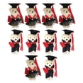 thumbnail image 3 of 10pcs en pie mini graduación oso dio dy bouquet decoración mini oso muñeca, 3 of 5