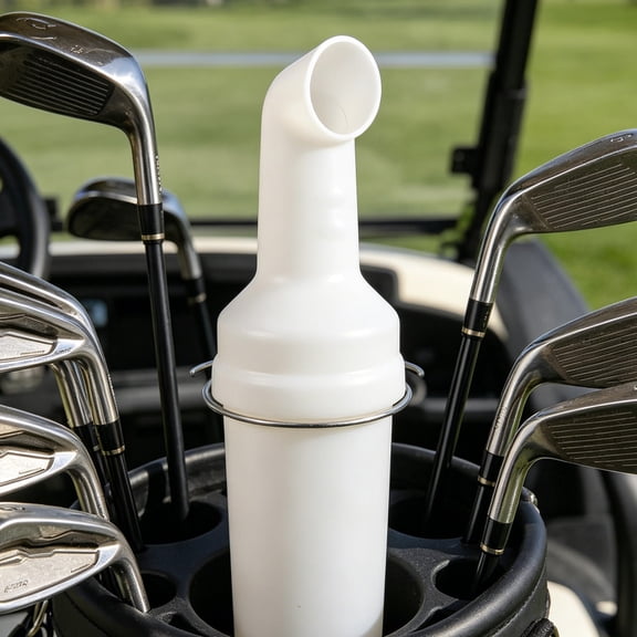 Milisten White Golf Cart Sand Bottle Compatible with Most Electric and Push Golf Carts for Easy Use and Durability