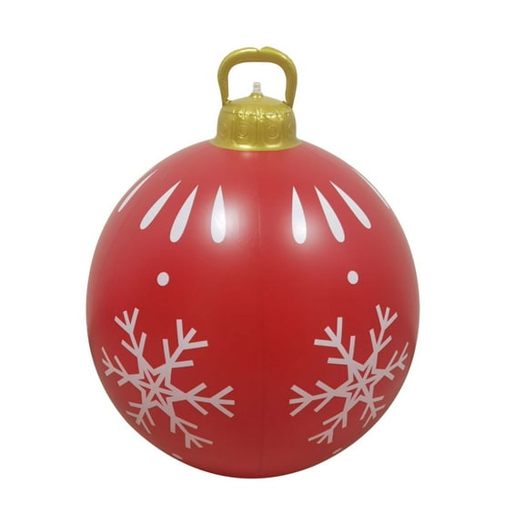 Harliver 23 Inch Giant Christmas Ball, PVC Decorated Ball Holiday Outdoor Decorations, Christmas Yard Decor, Ornaments Outdoor Holiday Yard Lawn Decorations for Xmas
