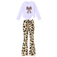 thumbnail image 5 of Cethrio Girls Graphic Outfit Sets, Long Sleeve Fashion 2 Piece Spring Fall Girls' Clothing Sets Purple Size 12-13 T, 5 of 6
