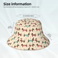thumbnail image 3 of Bingfone Dachshund Dog Puppy Bucket Hat for Men Women,Packable Reversible Printed Sun Hats,Fisherman Outdoor Travel Hiking Beach Caps, 3 of 7