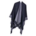 thumbnail image 2 of Poncho para mujer, capa, jersey, cárdigan, suéter, capa, manta de invierno, borla Negro Yuyangstore Abrigo cálido con chal para mujer, 2 of 5