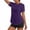 Purple, variant on Soft Workout Tops for Women Sun Protection Shirt Quick Dry Athletic Running Hiking Travel Basic Tee Shirts Yellow