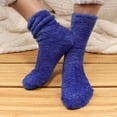 thumbnail image 3 of BambooMN Women's Super Soft and Cozy Feather Light Fuzzy Socks - Oceans Blue - 4 Pairs, 3 of 4