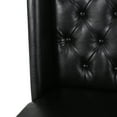 thumbnail image 5 of Noble House Cordella Contemporary Faux Leather Dining Chairs, Set of 2, Midnight Black, 5 of 8