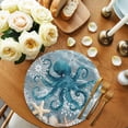 thumbnail image 2 of Blue Octopus Coastal Round Placemats Set of 4 for Dinning Tables,Heat-proof Braided Table Mats 13 Inch,Summer Beach Ocean Starfish Coral Washable Place Mat for Kitchen Restaurant Party Table Decor, 2 of 9