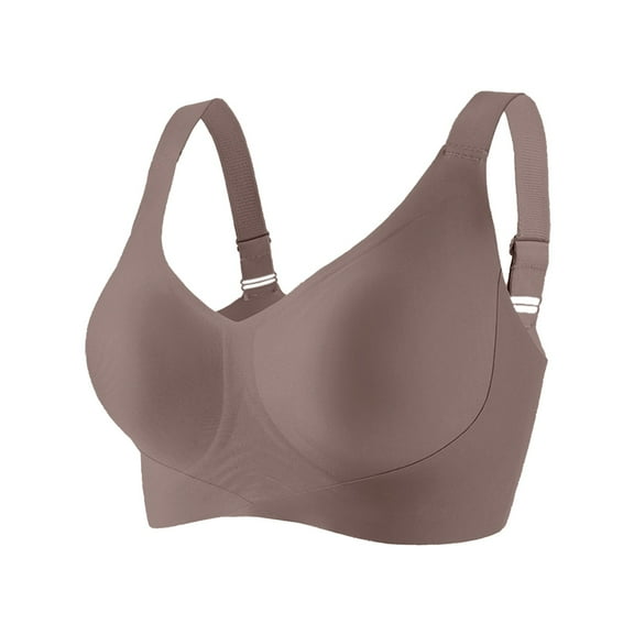 Minimizer Bras for Women! Audhol Wireless Comfortable Soft Bras for Women Full Coverage Everyday No Show Bra with Support Supportive Bras for Women Coffee L