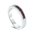 thumbnail image 2 of 1/3ct Ruby Mens Channel Set Wedding Ring 14K White Gold, 2 of 2