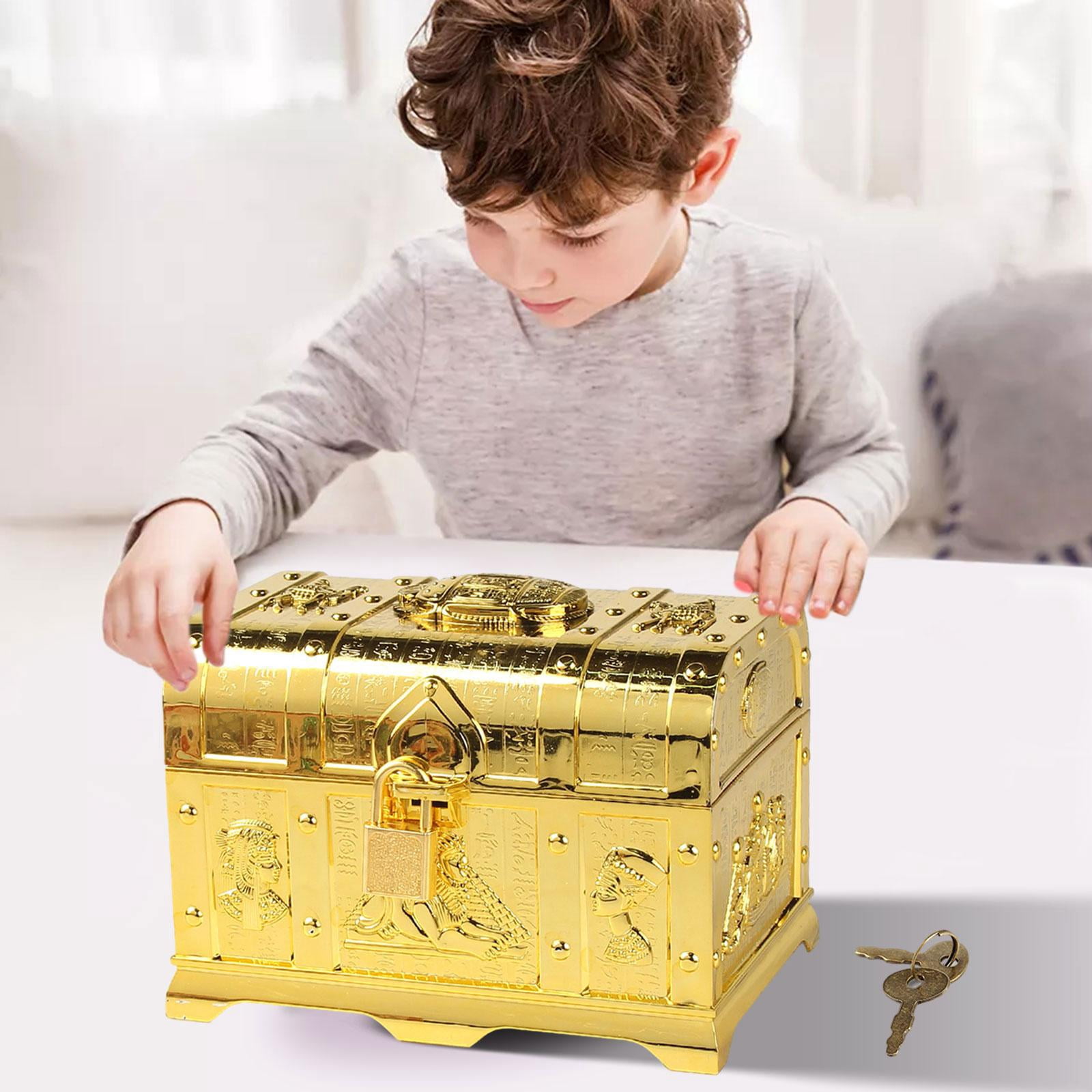 Luzkey Treasure Chest Box for Kids Pirate Treasure Chest Prize Box
