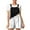White jumpsuits for women, variant on Wycnly Womens Jumpsuits Loose Casual Linen Pleated Swing Wide Leg Strap Short Jumpsuits Trendy Color Patchwork Square Neck Sleeveless Mini Summer Rompers Army Green s