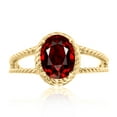 thumbnail image 5 of AoneJewelry 1.25 Carat Garnet Oval Shape Ring In 10K Solid Rose, White & Yellow Gold, 5 of 5