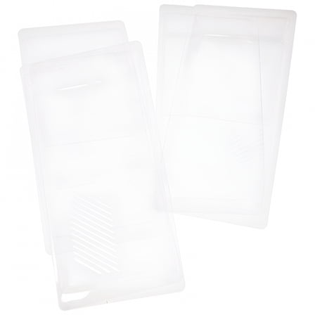 ACDANC 4pcs Paint Tray Liners Transparent Paint Roller Trays Reusable Paint Trays (4 inches)