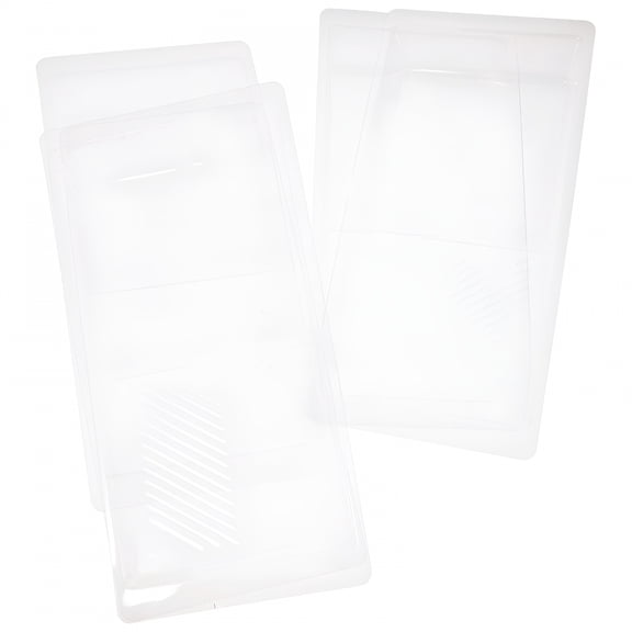 ACDANC 4pcs Paint Tray Liners Transparent Paint Roller Trays Reusable Paint Trays (4 inches)