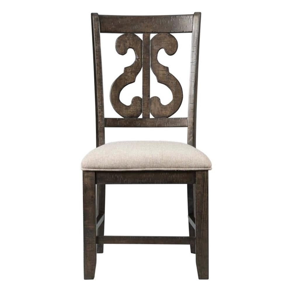 Picket House Furnishings Stanford Wooden Swirl Back Side Chair Set