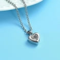 thumbnail image 3 of Tiny Glass Heart Urn Necklace For Ashes Fashion Cremation Jewelry Holder Keepsake Memroial Pendant Necklace, 3 of 6
