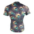 thumbnail image 4 of joogoo Abstract Peacock Feathers-p6 Pattern Men's Cycling Jerseys Mountain Bike Short Sleeve Tops 3XL, 4 of 7