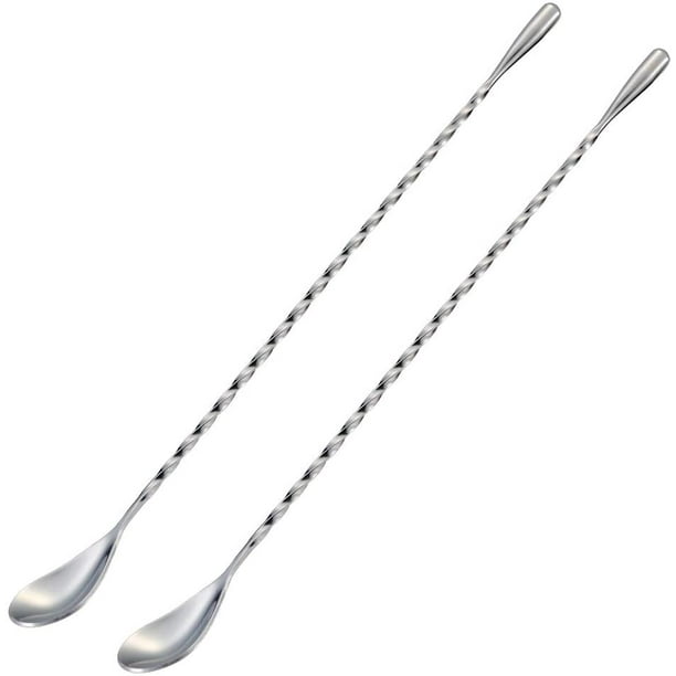 2 Pcs Cocktail Mixing Spoons 12 Inch Bar Spoon Long Stirring Spoon