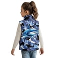 thumbnail image 3 of Pzuqiu Shark Boy Outerwear Vest 11-12 Comfortable Versatile Vest Zip Up Sleeveless for Boy Fashion Casual Fall Winter Warm Outerwear With Pockets Soft for Outdoor Activities, 3 of 7