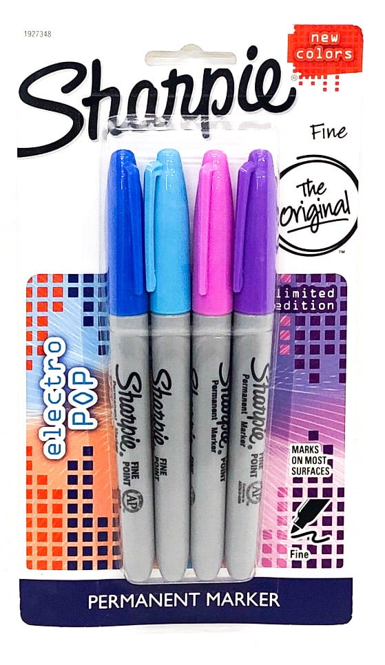 Sharpie Electro Pop Limited Edition Permanent Markers Fine Point 4