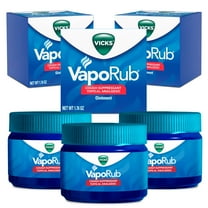 Vicks VapoRub, Original, Cough Suppressant, Topical Chest Rub & Analgesic Ointment, Medicated Vicks Vapors, Relief from Cough Due to Cold, Aches & Pains, 1.76 oz Each, 3 Pack