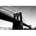 thumbnail image 2 of Acosta 18x13 White Modern Wood Framed Museum Art Print Titled - Bridge of Brooklyn BW I, 2 of 4