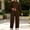 Brown women two piece set a1, variant on BRELIL Women Two Piece Set Long Sleeve Crop Top Wide Leg Drawstring Elastic Waist Casual Lounge Matching Outfits Solid Basic Tracksuit Travel Vacation, Wine S