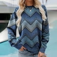 thumbnail image 3 of Women Pullover Top, Fashion Casual Fit Pullover Top Round Neck For Dating, 3 of 5
