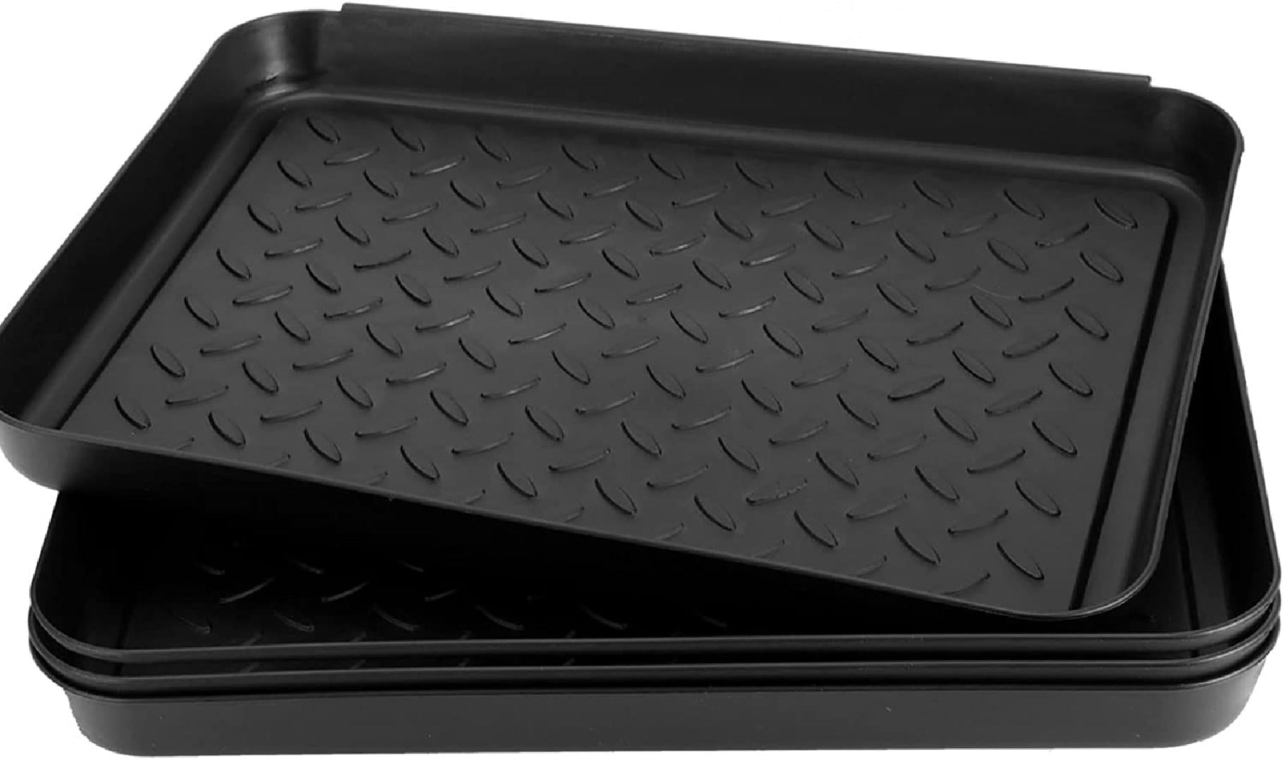Envelor Rubber Boot Tray for Entryway Indoor Shoe Trays for Mudroom Wet Shoe  Mat Tray Multiuse Rubber Water Tray Mud Mat Winter Boot Mat Large Utility  Tray, Footsteps, 32 x 16 Inch