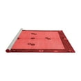 thumbnail image 2 of Ahgly Company Machine Washable Indoor Round Abstract Red Modern Area Rugs, 6' Round, 2 of 4