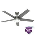thumbnail image 2 of Hunter - Skyflow Outdoor  Ceiling Fan With Light, Wall Control, 52-inch, Matte Silver, Modern-style, 3-speed WhisperWind Motor, 52612, 2 of 18