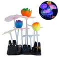 thumbnail image 1 of Glowing Effect Lotus Ornament Silicone Decor Aquarium Decoration for Fish Tank with Suction Cup, 1 of 9
