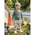 thumbnail image 6 of Baby Boy Fall Outfits Long Sleeve Romper with Duck Print Pants Hat Set, 6 of 9