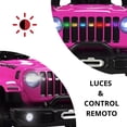 thumbnail image 2 of Camioneta montable eléctrica JOYKOO 4x4 93 cm Control remoto Luz LED 12v rosa, 2 of 7