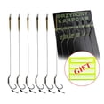 thumbnail image 3 of Yimiti 6Pcs Carp Fishing Hair Rigs Curved Barb Leader Hooks With Boilie Bait Rig Stops,B 2#, 3 of 9